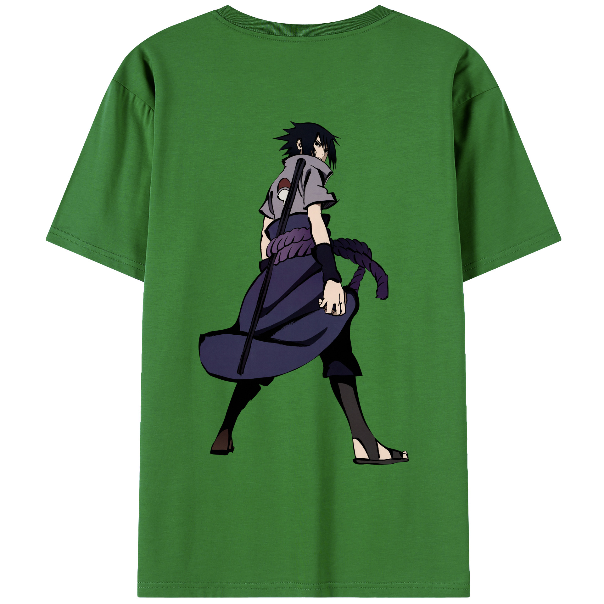 （画像用） NARUTO -ナルト- うちは サスケ Uchiha Sasuke レディース半袖Tシャツ(バックプリント)